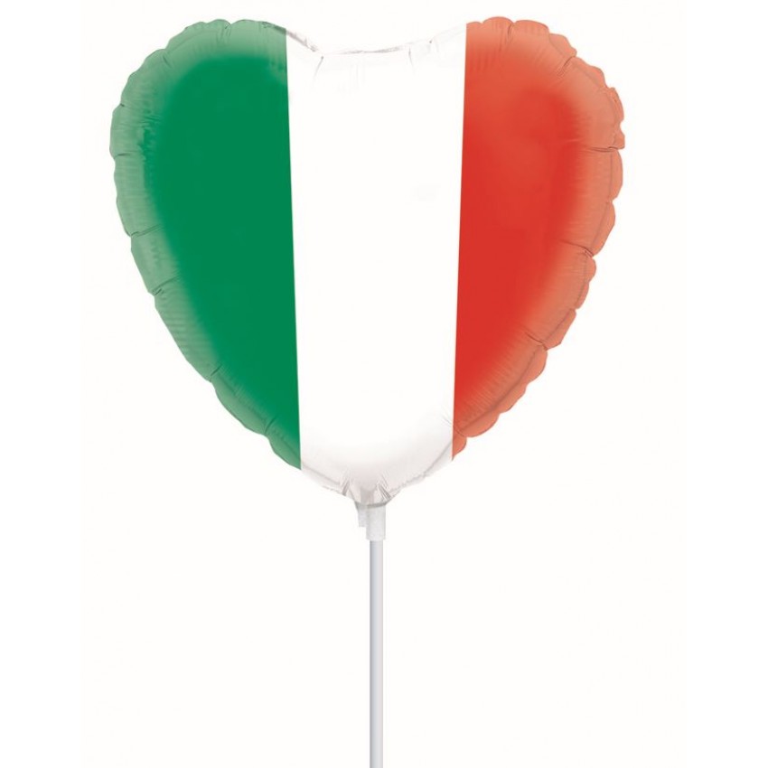 Palloncini Decorati Bandiera Italiana Cuore MiniShape (9”)